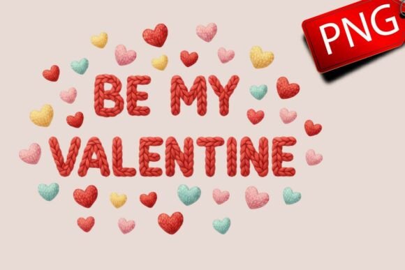 Download Sweet Faux Yarn Crochet Valentine PNG - Yarn crochet valentine png Collection