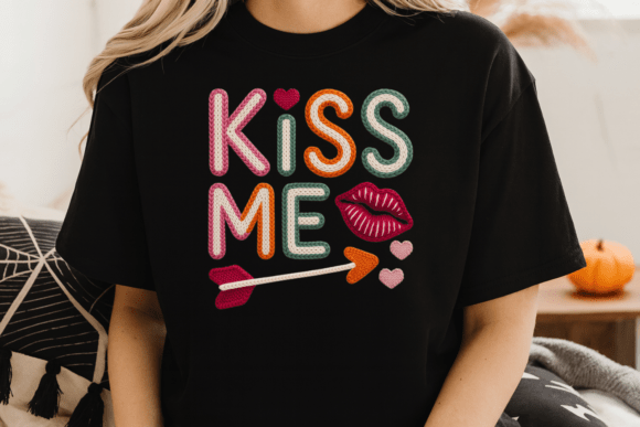 Download Kiss Me Yarn Crochet Valentine PNG - Yarn crochet valentine png Collection
