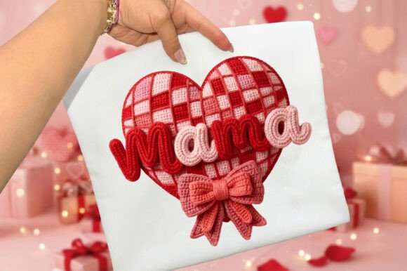 Download Mama Faux Yarn Crochet Valentine PNG - Yarn crochet valentine png Collection