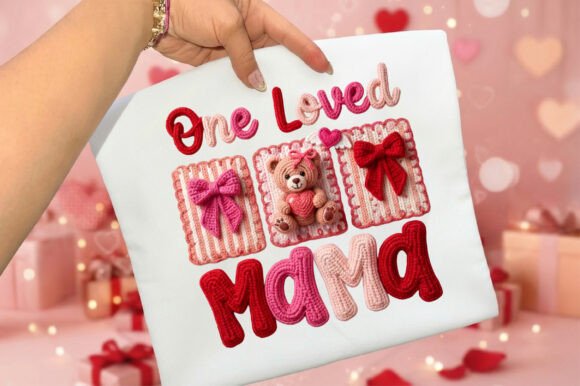Download One Loved Mama Faux Yarn Crochet PNG - Premium Resources